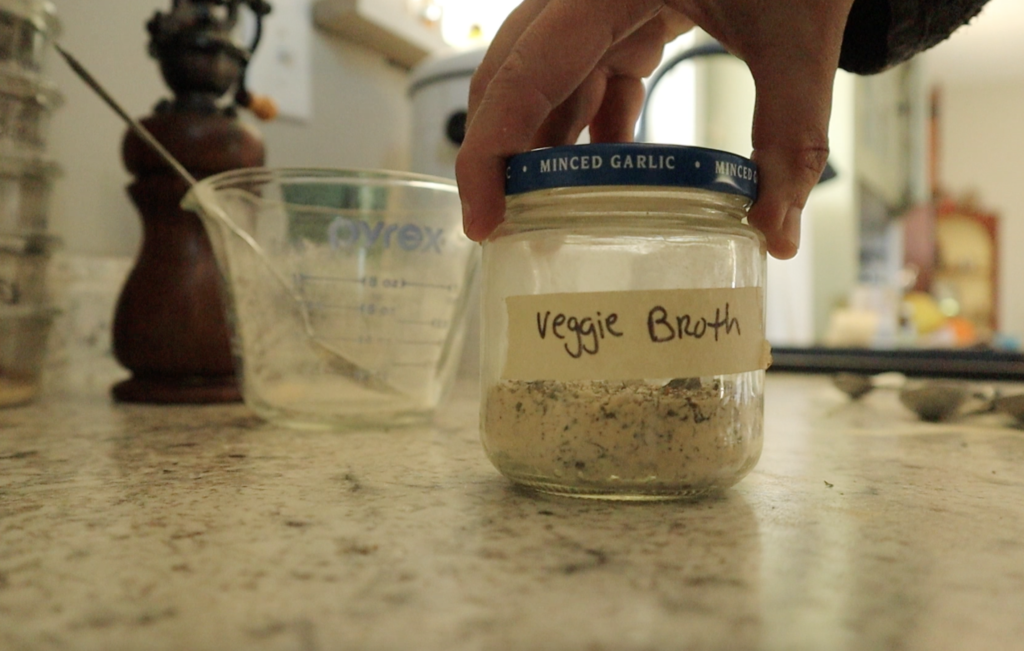 Homemade Vegetable Bouillon Powder in a jar