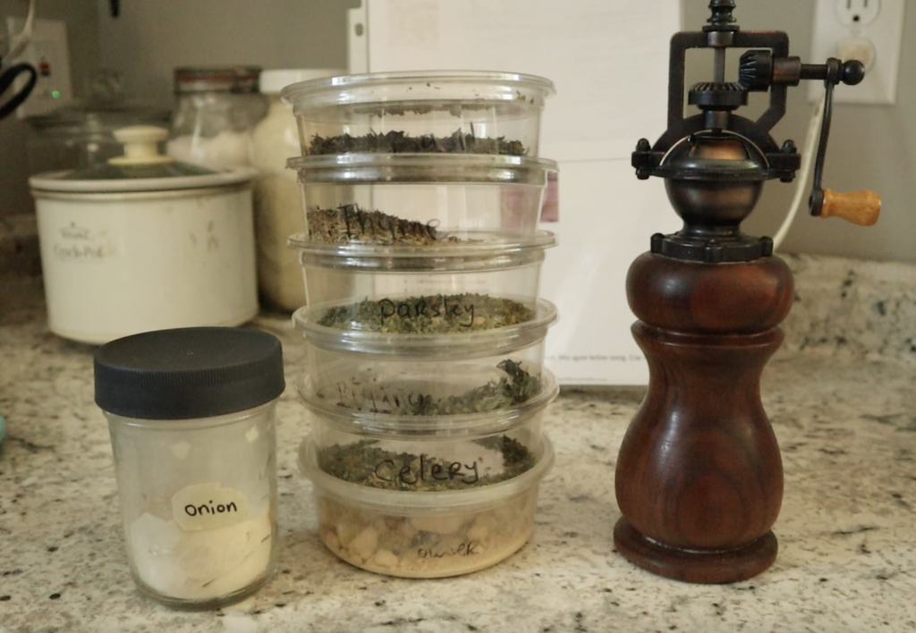 ingredients for Homemade Vegetable Bouillon Powder